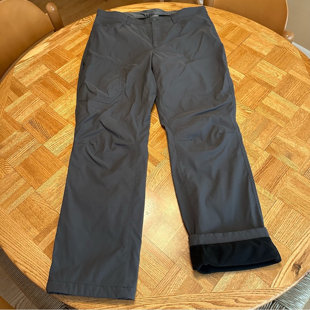 Eddie Bauer Men's Fleece Lined Gray pants 36x32